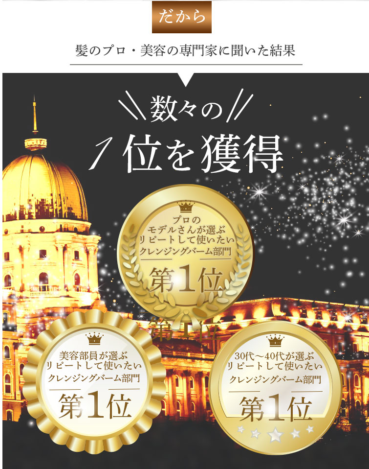 数々の一位を獲得